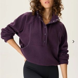 Outdoor Voices Purple RecFleece Snap Pullover Jacket